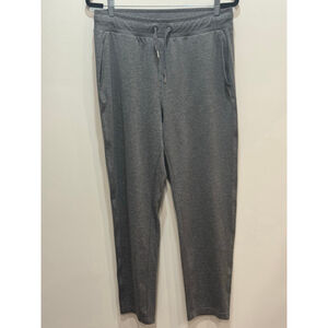 OKAKIE Gray Straight Leg Pull Pn Pants L Drawstring Loungewear Relaxed
